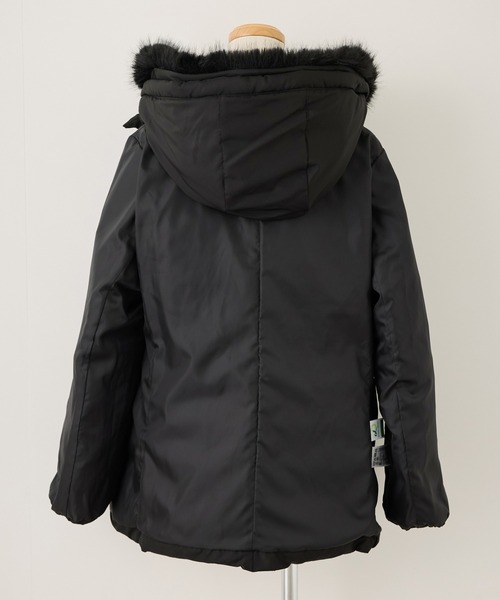 ROPE' PICNIC（ロペピクニック）の「【GREEN DOWN/グリーンダウン】ファー付きダウンミドル丈コート/リンクコーデ（ダウンジャケット/コート・レディース・オフホワイト/ブラック/ネイビー・M/S）」の8枚目の写真