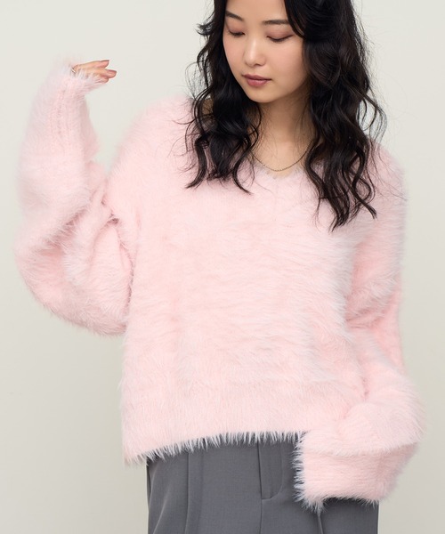 NOGLE（ノグル）の「【NOGLE/ノグル】2wayオフショルシャギーVネック