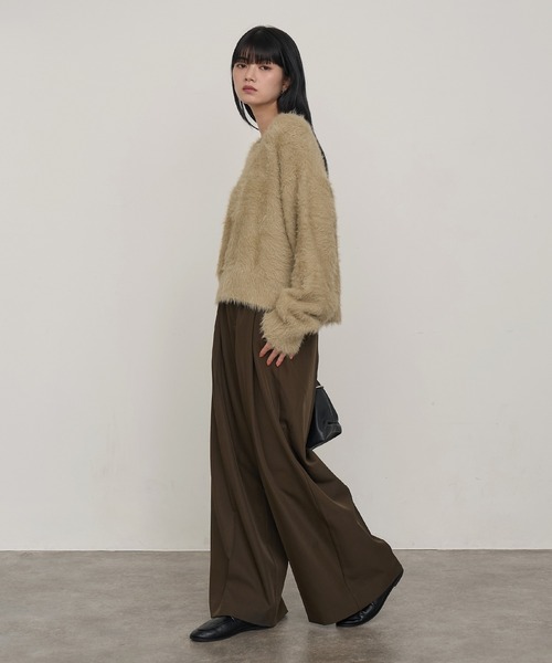 NOGLE(ノグル)の「【NOGLE/ノグル】2wayオフショルシャギーVネックニット(ニット/セーター・レディース・グレイッシュベージュ/アイボリー/ピンク/チャコール・FREE)」の17枚目の写真
