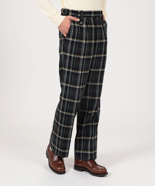 Tangent(タンジェント)の「Tangent Patt TAN25° British Barrack Trousers ウール 1プリーツ ストレートパンツ(スラックス・メンズ・キャメル/グレー系その他2・50/48/46/44)」の3枚目の写真