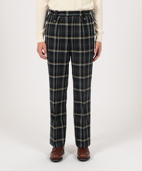 Tangent(タンジェント)の「Tangent Patt TAN25° British Barrack Trousers ウール 1プリーツ ストレートパンツ(スラックス・メンズ・キャメル/グレー系その他2・50/48/46/44)」の4枚目の写真