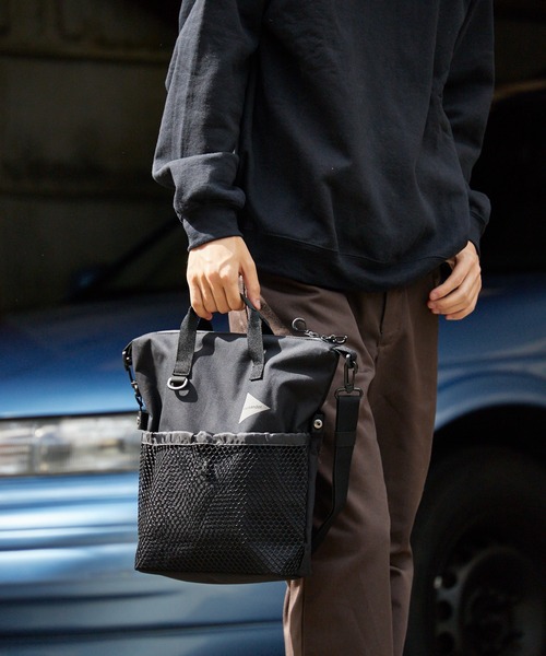 アンドワンダー　ショルダーバッグ and wander/アンドワンダー PE/CO 2way bag 防水性能 ショルダー