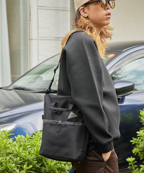 and wander（アンドワンダー）の「and wander/アンドワンダー PE/CO 2way bag 防水性能 ショルダーバッグ（ショルダーバッグ・メンズ・ブラック・FREE）」の18枚目の写真