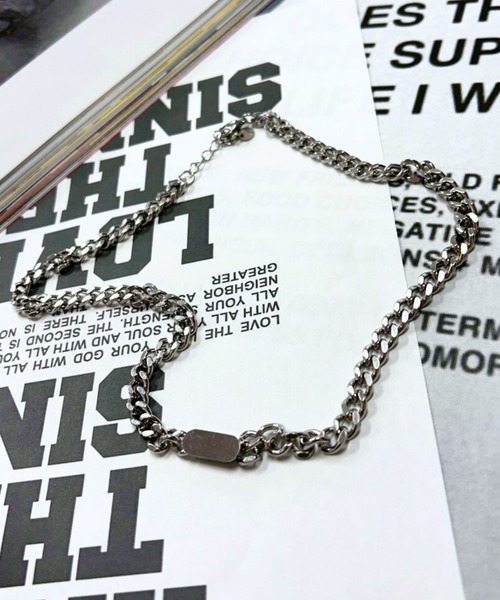 セール】/Bz/シンプルモチーフシルバーネックレス/チェーンネックレス