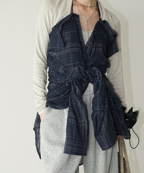 2wayチェックシャツ chw25a097-ファッション通販サイト-chuclla,FANO