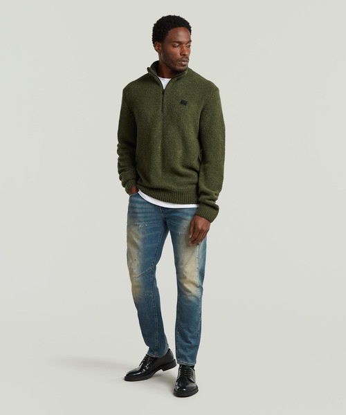 G-STAR(ジースター)の「Boucle Skipper Knit/ブークレスキッパーハーフジップニットセーター(ニット/セーター・メンズ・グリーン系その他/ダークブラック・X-LARGE/SMALL/MEDIUM/LARGE/X-SMALL)」の5枚目の写真