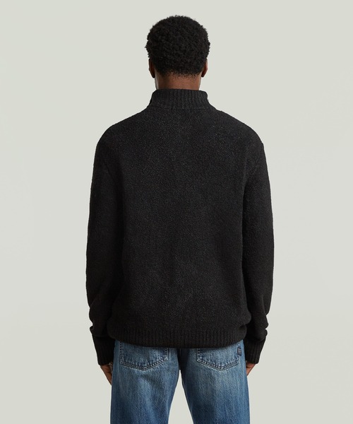 G-STAR(ジースター)の「Boucle Skipper Knit/ブークレスキッパーハーフジップニットセーター(ニット/セーター・メンズ・グリーン系その他/ダークブラック・X-LARGE/SMALL/MEDIUM/LARGE/X-SMALL)」の9枚目の写真