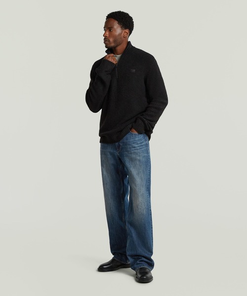 G-STAR(ジースター)の「Boucle Skipper Knit/ブークレスキッパーハーフジップニットセーター(ニット/セーター・メンズ・グリーン系その他/ダークブラック・X-LARGE/SMALL/MEDIUM/LARGE/X-SMALL)」の11枚目の写真