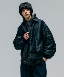 Firsthand（ファーストハンド）の「Firsthand/ファーストハンド オーバーサイズ 配色 切り替え B15 ジャケット / 中綿 ショートジャケット（ブルゾン）」