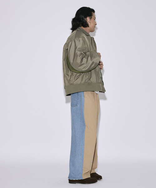 Firsthand（ファーストハンド）の「Firsthand/ファーストハンド オーバーサイズ 配色 切り替え B15 ジャケット / 中綿 ショートジャケット（ブルゾン・メンズ・ブラック/オリーブ・M/L）」の7枚目の写真