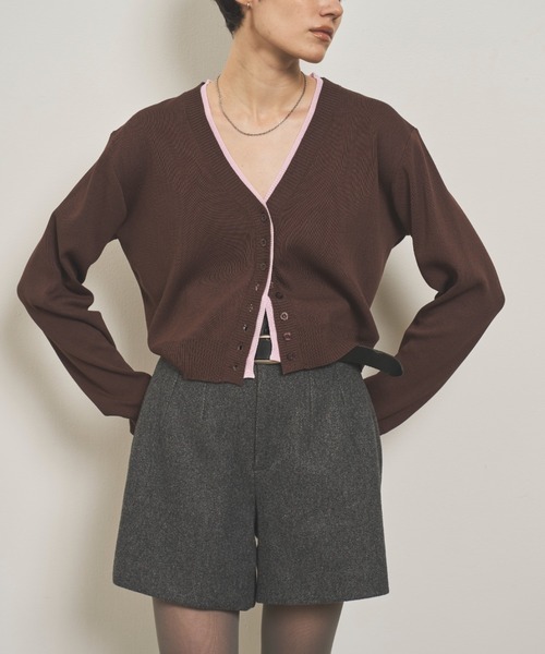 VION(ヴィオン)の「ハイウエストショートパンツ / High-waist Short Pants(その他パンツ・レディース・ブラウン/ネイビー/チャコールグレー・FREE)」の12枚目の写真