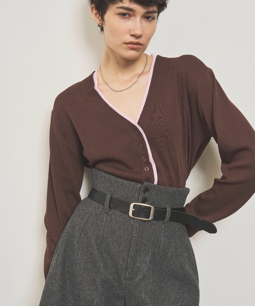 VION(ヴィオン)の「ハイウエストショートパンツ / High-waist Short Pants(その他パンツ・レディース・ブラウン/ネイビー/チャコールグレー・FREE)」の14枚目の写真