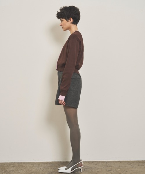 VION(ヴィオン)の「ハイウエストショートパンツ / High-waist Short Pants(その他パンツ・レディース・ブラウン/ネイビー/チャコールグレー・FREE)」の9枚目の写真