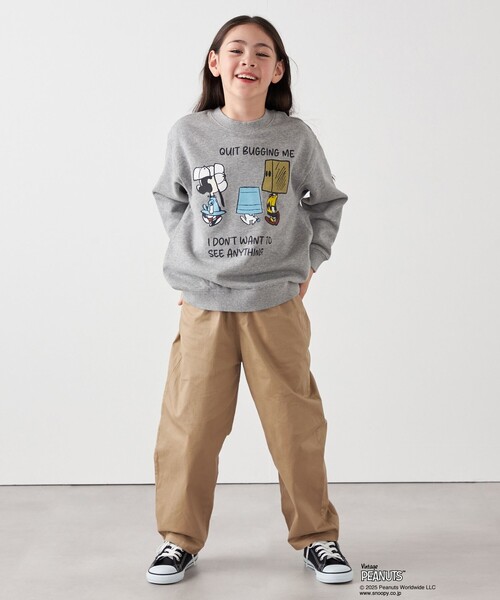 PEANUTS(ピーナッツ)の「SHIPS any: SNOOPY コラボ NOT THERE グラフィック プリント スウェット <KIDS>(スウェット・キッズ・オフホワイト/チャコールグレー・130/140/150/120)」の8枚目の写真