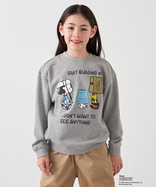 PEANUTS(ピーナッツ)の「SHIPS any: SNOOPY コラボ NOT THERE グラフィック プリント スウェット <KIDS>(スウェット・キッズ・オフホワイト/チャコールグレー・130/140/150/120)」の10枚目の写真