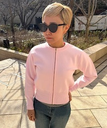 JENNE（ジェンヌ）の「軽量ニットブルゾン（カーディガン/ボレロ）」