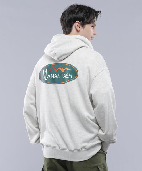 MANASTASH（マナスタッシュ）の「MANASTASH/マナスタッシュ　CASCADE HOODIE ORIGINAL LOGO/カスケードフーディー オリジナルロゴ（パーカー・メンズ・その他19/その他13/その他5/ブラック・L/M/S/XL）」の2枚目の写真