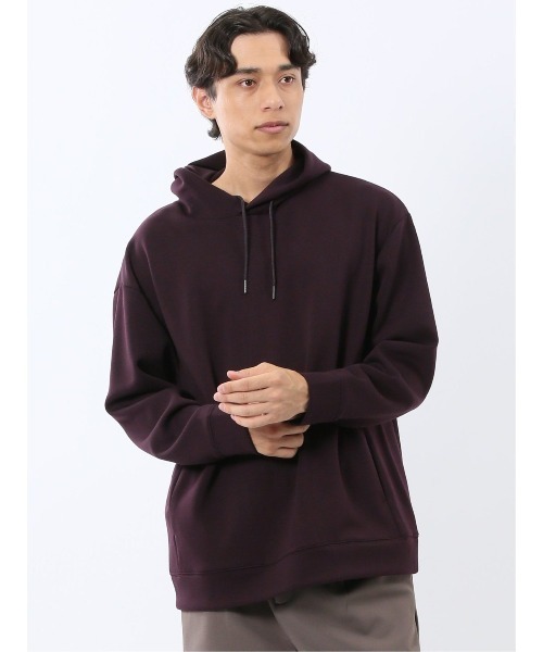 TAKA-Q（タカキュー）の「【ストレッチ】タカキュー ソフトダンボール 長袖プルパーカー（パーカー・メンズ・グレー系その他2/ネイビー/ブラック/ダークグリーン/ホワイト/ボルドー・LARGE/MEDIUM/X-LARGE）」の6枚目の写真