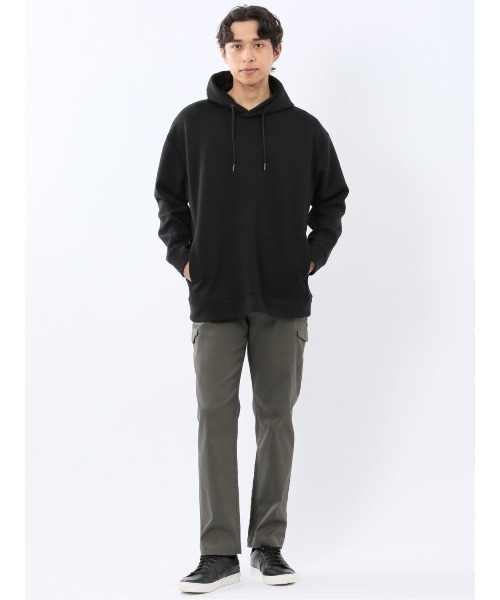 TAKA-Q（タカキュー）の「【ストレッチ】タカキュー ソフトダンボール 長袖プルパーカー（パーカー・メンズ・グレー系その他2/ネイビー/ブラック/ダークグリーン/ホワイト/ボルドー・LARGE/MEDIUM/X-LARGE）」の8枚目の写真