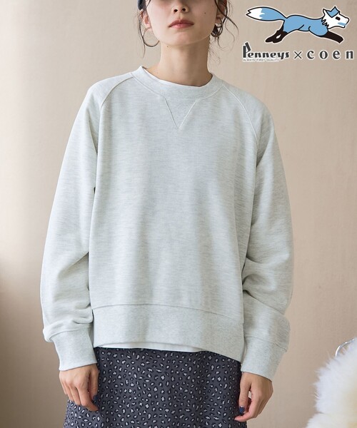 PENNEYS（ぺニーズ）の「【PENNEYS（ぺニーズ）別注・インフルエンサー紹介アイテム】ラグラン裏毛スウェット（スウェット・レディース・ブラウン/ダークグレー/コバルトブルー/オフホワイト/ナチュラル/ライトピンク・FREE）」の4枚目の写真