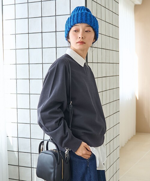 PENNEYS（ぺニーズ）の「【PENNEYS（ぺニーズ）別注・インフルエンサー紹介アイテム】ラグラン裏毛スウェット（スウェット・レディース・ブラウン/ダークグレー/コバルトブルー/オフホワイト/ナチュラル/ライトピンク・FREE）」の17枚目の写真