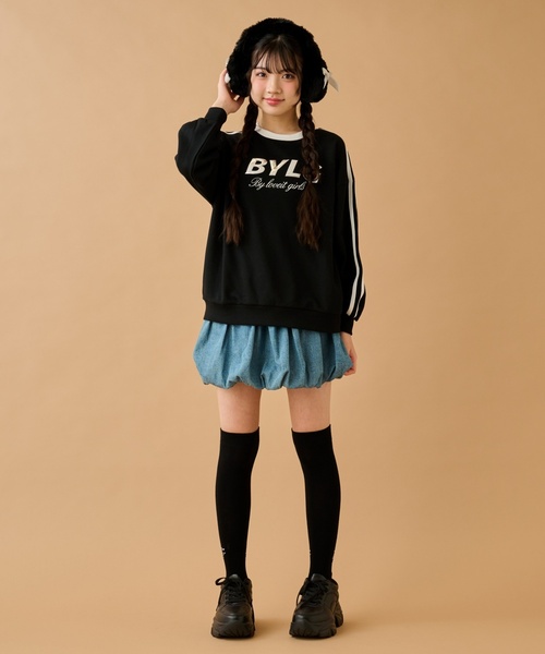 by LOVEiT（バイラビット）の「スーパーニーハイソックス（ソックス/靴下・キッズ・チャコール/ブラック・M/L）」の3枚目の写真