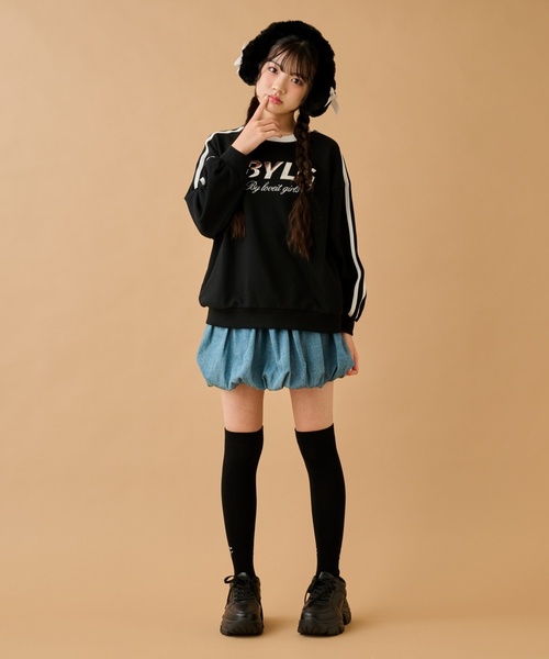 by LOVEiT（バイラビット）の「スーパーニーハイソックス（ソックス/靴下・キッズ・チャコール/ブラック・M/L）」の4枚目の写真