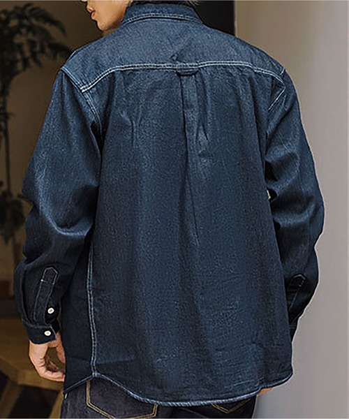 BLANC FICELLE(ブランフィセル)の「デニム シャツ(シャツ/ブラウス・メンズ・ブルー/インディゴブルー・M/L/XL/XX-LARGE/XXXL)」の6枚目の写真
