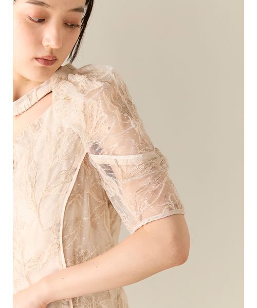 チュールエンブロイダリードレス（ドレス）｜LILY BROWN（リリー