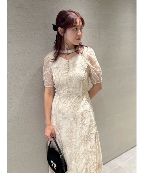 チュールエンブロイダリードレス（ドレス）｜LILY BROWN（リリー