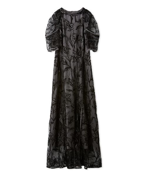 【最終値下げ】リリーブラウン チュールエンブロイダリードレス ブラック セール】チュールエンブロイダリードレス（ドレス）｜LILY BROWN