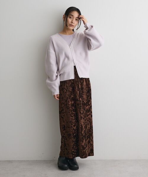 CRAFT STANDARD BOUTIQUE(クラフトスタンダードブティック)の「クルーネックバックメローカットソー◆(Tシャツ/カットソー・レディース・ダークグレー/ライトパープル/アイボリー・FREE)」の21枚目の写真