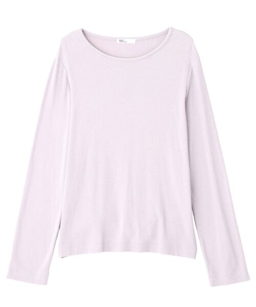 CRAFT STANDARD BOUTIQUE(クラフトスタンダードブティック)の「クルーネックバックメローカットソー◆(Tシャツ/カットソー・レディース・ダークグレー/ライトパープル/アイボリー・FREE)」の4枚目の写真