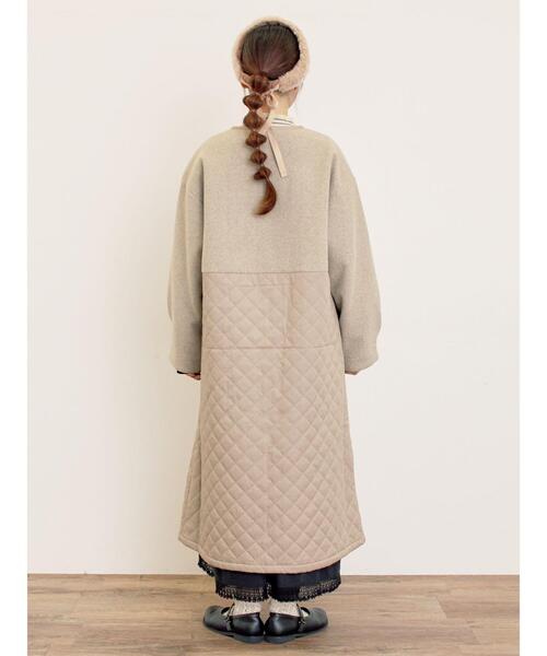 Samansa Mos2（サマンサ モスモス）の「メルトン切替キルティングコート（その他アウター・レディース・ブラウン/ベージュ/チャコールグレー・F）」の13枚目の写真