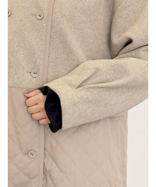 Samansa Mos2（サマンサ モスモス）の「メルトン切替キルティングコート（その他アウター・レディース・ブラウン/ベージュ/チャコールグレー・F）」の16枚目の写真