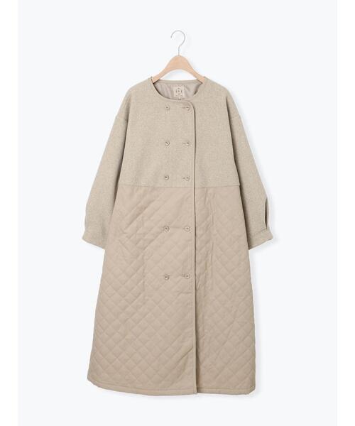 Samansa Mos2（サマンサ モスモス）の「メルトン切替キルティングコート（その他アウター・レディース・ブラウン/ベージュ/チャコールグレー・F）」の21枚目の写真