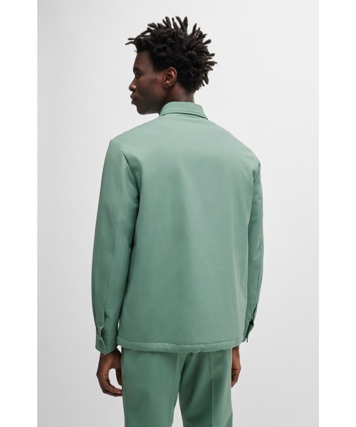 BOSS(ボス)の「リラックスフィット オーバーシャツ パフォーマンスストレッチ ウールブレンド(その他アウター・メンズ・グリーン・48/52/56/50/44/46/54)」の6枚目の写真