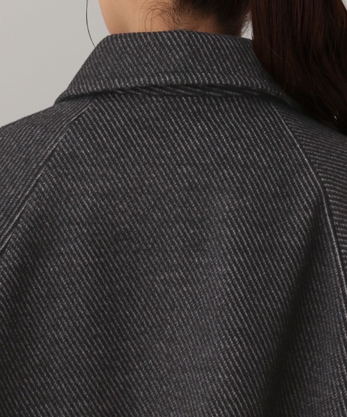 GLOBAL WORK(グローバルワーク)の「MATINEE LINE/ウーリーツイルスタンドコート/603290(ステンカラーコート・レディース・アイボリー/チャコール・MEDIUM/LARGE)」の19枚目の写真