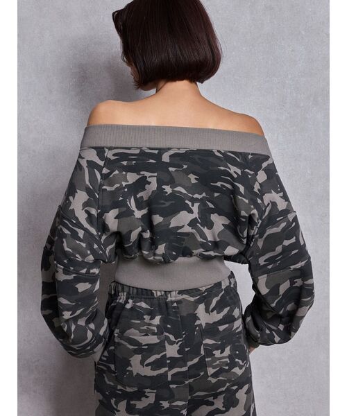 GYDA(ジェイダ)の「GG short スウェットトップス(スウェット・レディース・チャコールグレー/オフホワイト/その他1・FREE)」の6枚目の写真