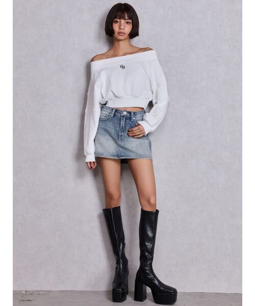 GYDA(ジェイダ)の「GG short スウェットトップス(スウェット・レディース・チャコールグレー/オフホワイト/その他1・FREE)」の22枚目の写真