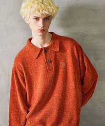 HARE（ハレ）の「ロゴモールニットポロ(HARE)（ニット/セーター・メンズ）」