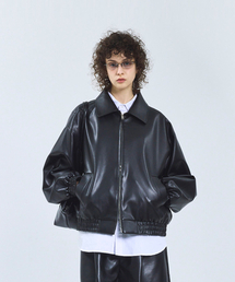 STANDARDERROR（スタンダードエラー）の「87-STAN235 スタンダードハンティングブルゾンレザージャケット ブラック（MA-1）」