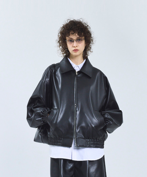 美品 エスカーダ ブラック レザージャケット 87-STAN235 スタンダードハンティングブルゾンレザージャケット