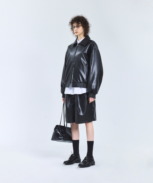 87-STAN235 スタンダードハンティングブルゾンレザージャケット