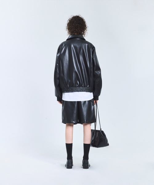 87-STAN235 スタンダードハンティングブルゾンレザージャケット