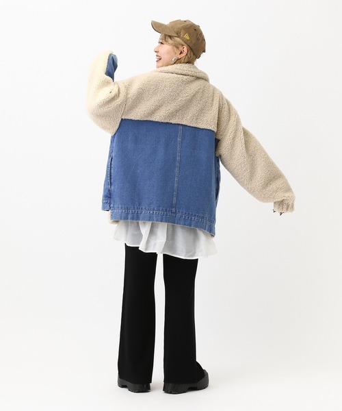 Eimee Law ボアドッキングデニムジャケット デニムボアドッキングジャケット 593752（デニムジャケット）｜LEPSIM