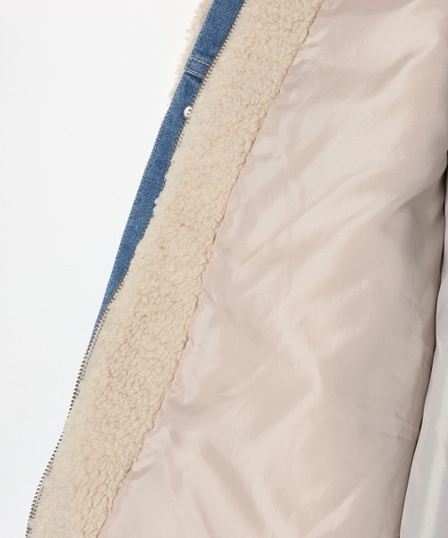 ♡新品タグ付き♡Bluelea ブルレア　ホワイトデニムジャケット オーバーサイズダブルジップデニムブルゾン - ベルーナ【公式】