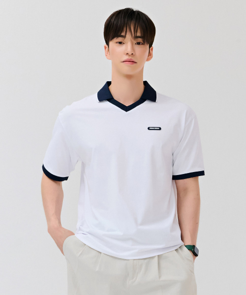 Mens V‑neck кардиган с коротким рукавом DCRK5741E01