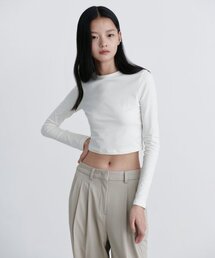 LA PEAU DE GEM】front cut tops/フロントカットトップス