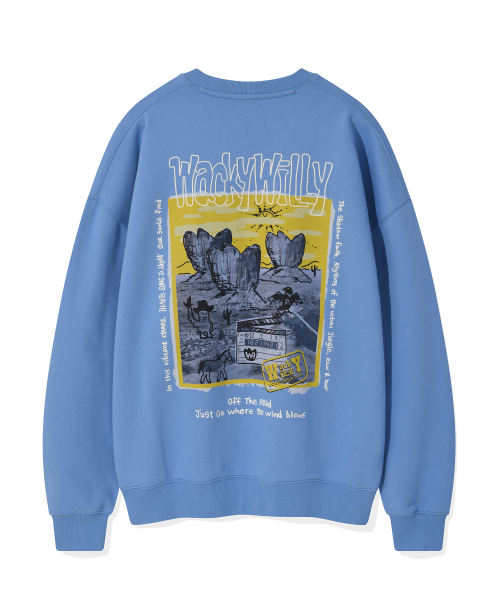Wacky WiLLy(ワッキーウィリー)の「ピクチャーグラフィック スウェット ブルー(スウェット・レディース・その他・X-LARGE/SMALL/MEDIUM/LARGE)」の3枚目の写真